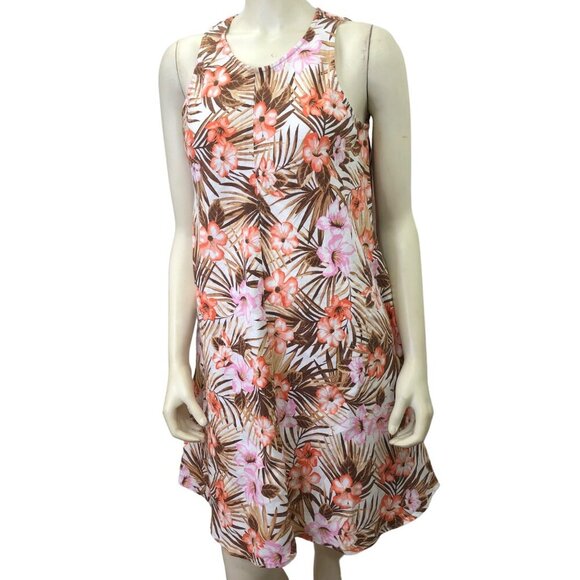 LANDS END FLORAL100% LINEN SHIFT  DRESS SM - Picture 3 of 7